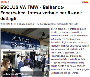 "Belhanda sezon sonu Fenerbahçe'de" - Resim : 1